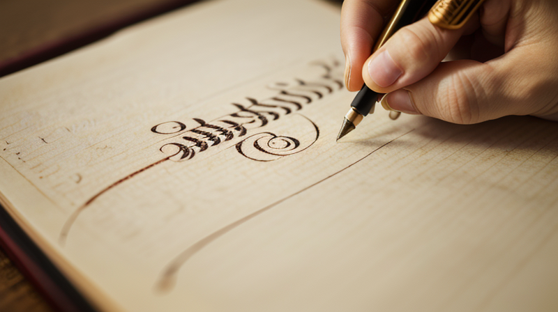 Caligrafía de nombres antiguos