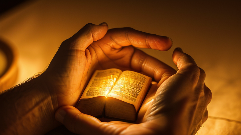 Baby sleeping with open Bible