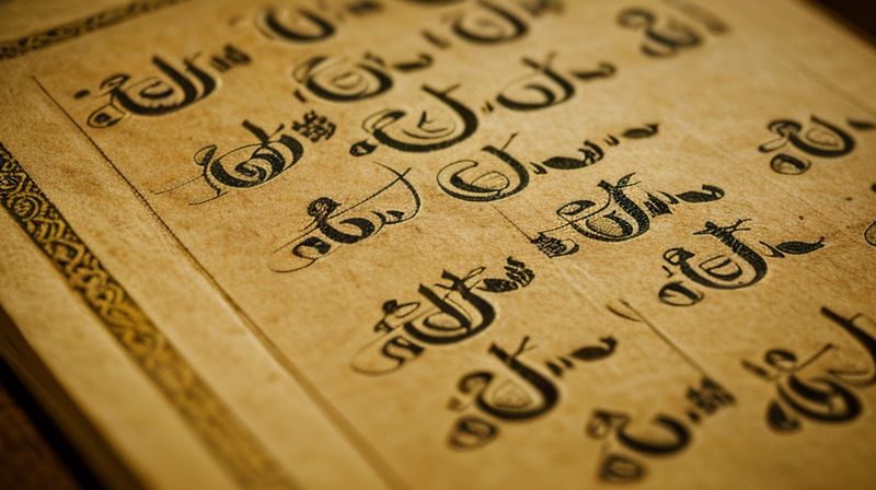 Caligrafía antigua de nombres masculinos